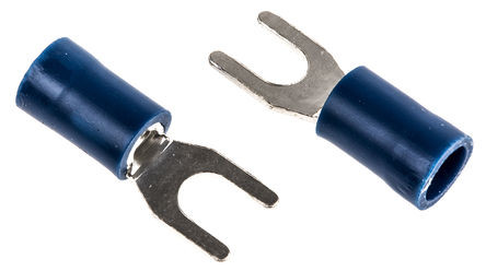 [TEH255GEN] Terminal de horquilla preaislado, M5, Azul, 1.5mm² a 2.5mm². Mod. TE-H25-5