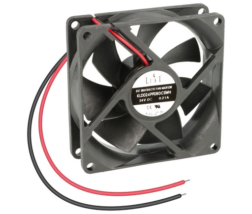 [VEN014ELM] Ventilador cojinete de fricción 24VDC 80x80x25. Mod. VEN014
