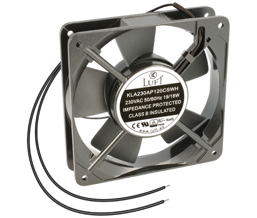 [VEN020ELM] Ventilador aluminio 230VAC 120x120x25mm cojinetes. Mod. VEN020